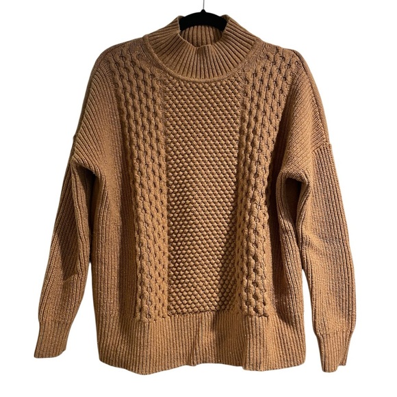 GAP Brown Mockneck Knit Sweater Size Small - Picture 1 of 4
